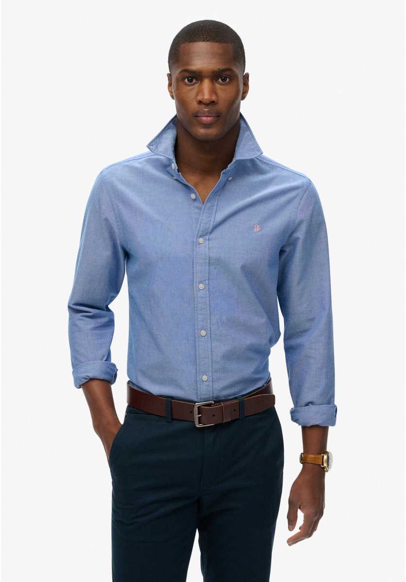 Superdry Klassiek Oxford overhemd Blauw