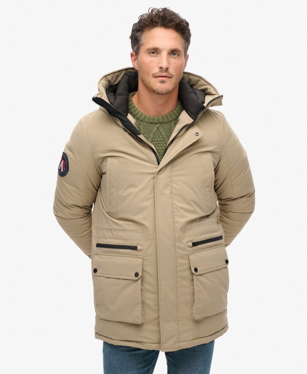 Superdry CITY PADDED PARKA JACKET Heren Jas Bruin