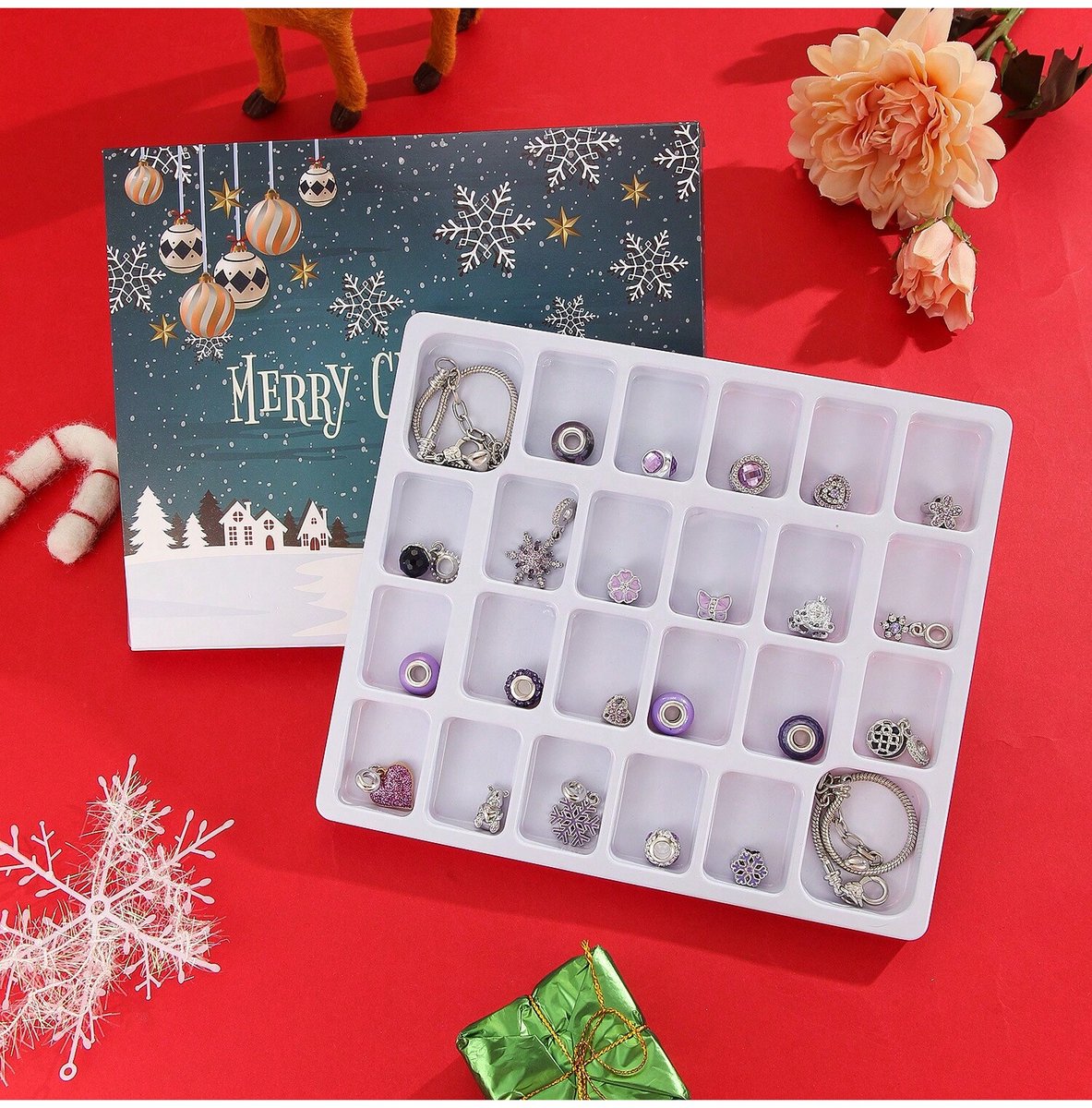 Adventskalender 2026 meisjes-Adventskalender voor meisjes sieraden-24 stuks DIY Adventskalender armband sieraden knutselen — afbeelding 2