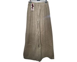 Gevoerde Wijde Damesbroek – Hoge Taille – Grote Maten 46-52 - Beige