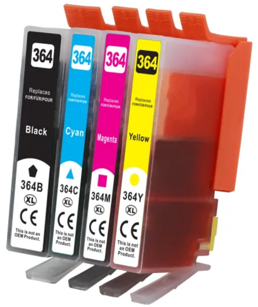 Inktbizz huismerk multipack cartridge 364XL. Kleur afdrukken: Zwart (BK) Magenta (M) Cyan (C) Yellow (Y) Product attributes: E Inhoud: ±71ml