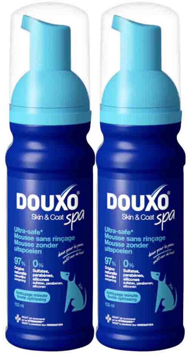 DOUXO SPA Mousse Zonder Uitspoelen Hond - 2 x 150 ml - Voordeelverpakking