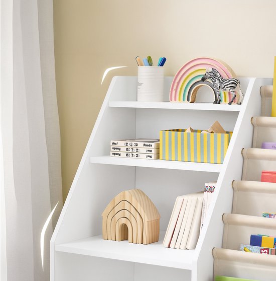 SoBuy KMB46-W Kinderregal Bücherregal für Kinder Wandregal