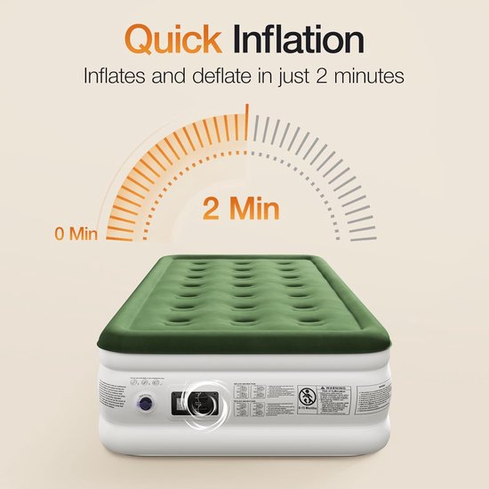 Zelfopblazend Luchtbed 1 Persoon - Comfortabel en Compact voor Camping en Thuis — afbeelding 4