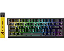 Attack Shark X68 HE – Rapid Trigger Magnetic Gaming Keyboard (0,01mm • 8000Hz • RGB • 66 toetsen)