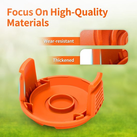 Spoelhoezen - 3 stuks - 5,7 × 3,2 cm- Vervangende spoelkapdeksels - Compact en lichtgewicht - Spoelhoezen geschikt voor grasmaaiers - Oranje van Merkloos	 — afbeelding 2
