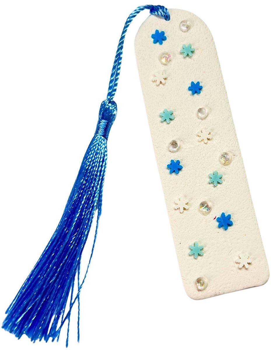 2 Love It Sneeuwvlok – Boekenlegger – Polymeerklei – Handgemaakt – Met kwast