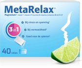 MetaRelax Magnesium Poeder – 40 Zakjes - Hoogwaardig Magnesiumcomplex met Magnesiumglycerofosfaat - Bij Stress & Spanning, Vermoeidheid, Goed voor de Spieren - Hou het hoofd koel, schiet niet in een kramp