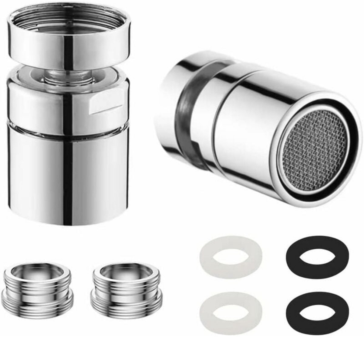 EXCITAT Kraanbeluchter - Waterbesparende kraan - 360° draaibaar - M22 mannelijk of M24 vrouwelijk - 2 stuks