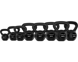 Focus Fitness - Kettlebell - Set van gewichten: 4, 6, 8 en 10 kg - Totaal: 28 kg - PVC