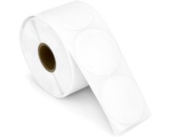 Allecto plus - Ronde Zelfklevende Stickerlabels voor Labelprinter (750 stuks, wit) met QR-code - Logo-ontwerp en Adreslabels