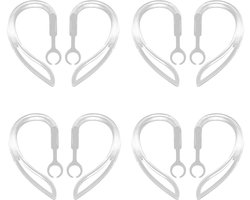 4 Pairs Ear Hooks, Anti-lost Ear Hooks, Bluetooth Headset Hook Silicone Safe Ear Hooks, Silicone Earphone Holder, Compatible with AirPods 3|2|1|Pro, for Running Exercise (4)