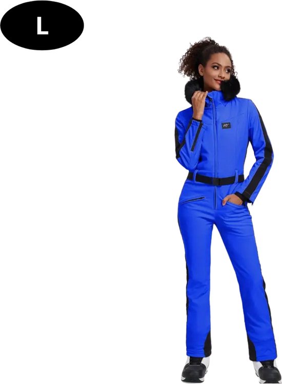 Combinaison de ski Livano - Combinaison de ski - Pantalon de ski - Sports d'hiver - Veste de ski - Femme - 2 pièces - Blauw - Taille L