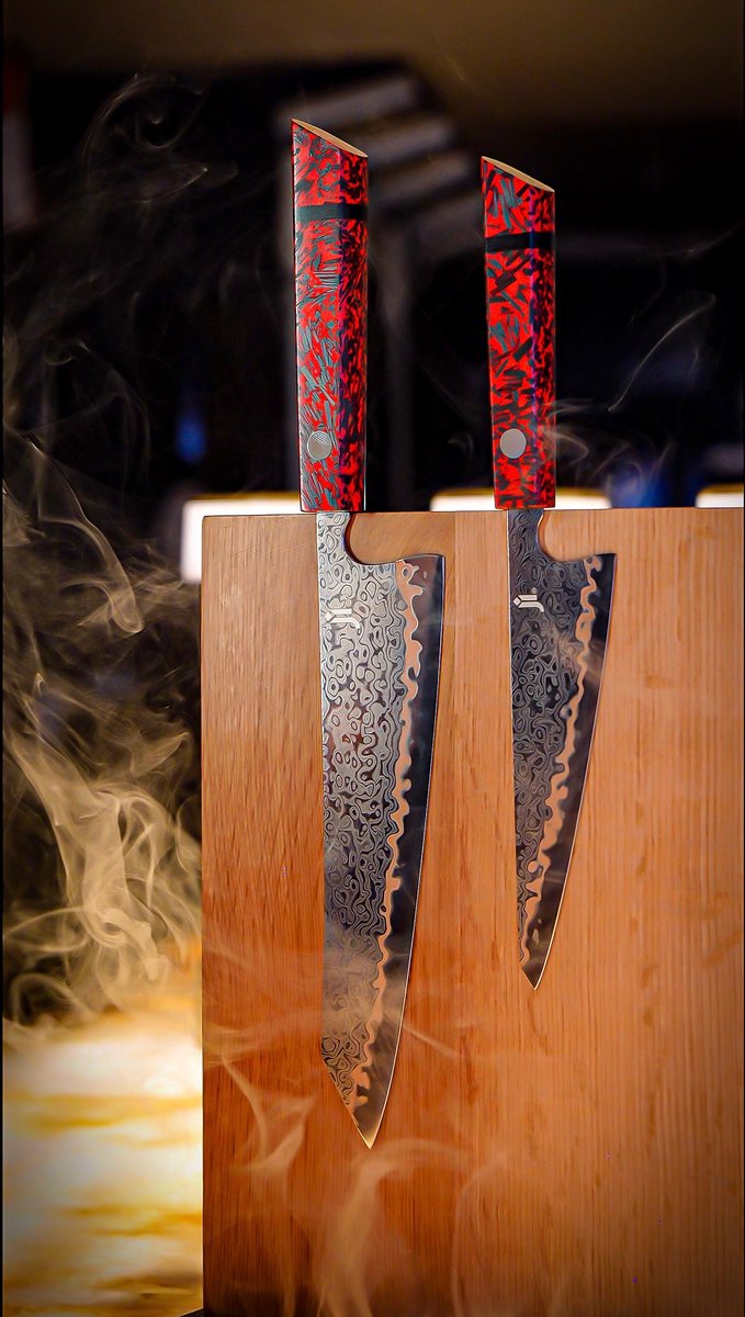 Damascus Keuken Set - Keukenmessen Set - Keukenmes - Messenset - 2-delig - Premium Geschenks Box