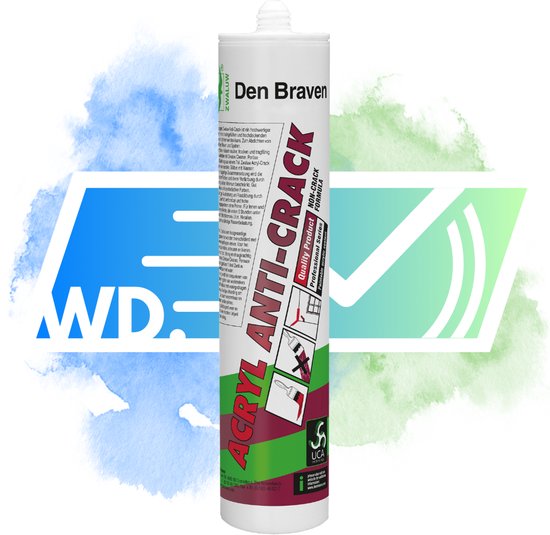 Zwaluw Acryl Anti-Crack acrylaatkit wit - 310 ml.