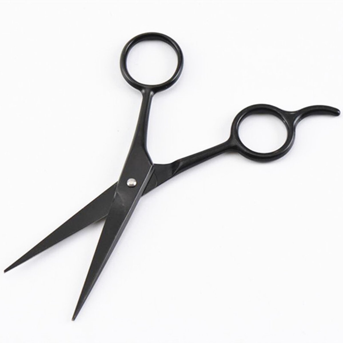 ARAMO® Essentials - Snor- en baardschaar, roestvrijstalen baardschaar voor het trimmen van baard, snor en gezichtshaar, zwart, 14 cm.