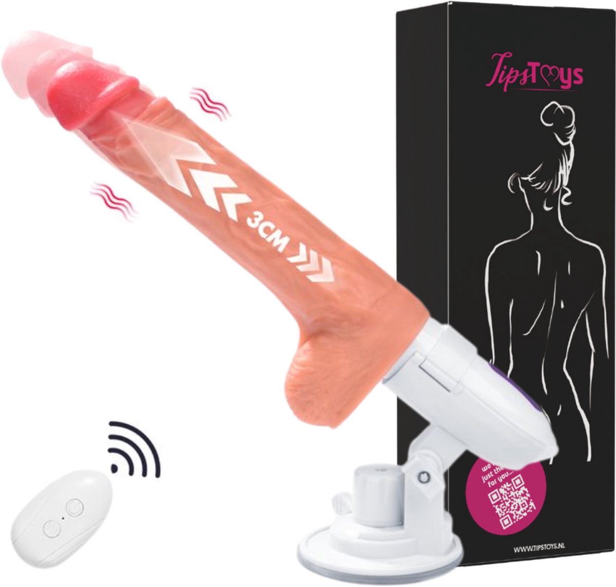 TipsToys Sex Machine Vibrators -  Dildos Seksspeeltjes voor Vrouwen Afstandsbediening