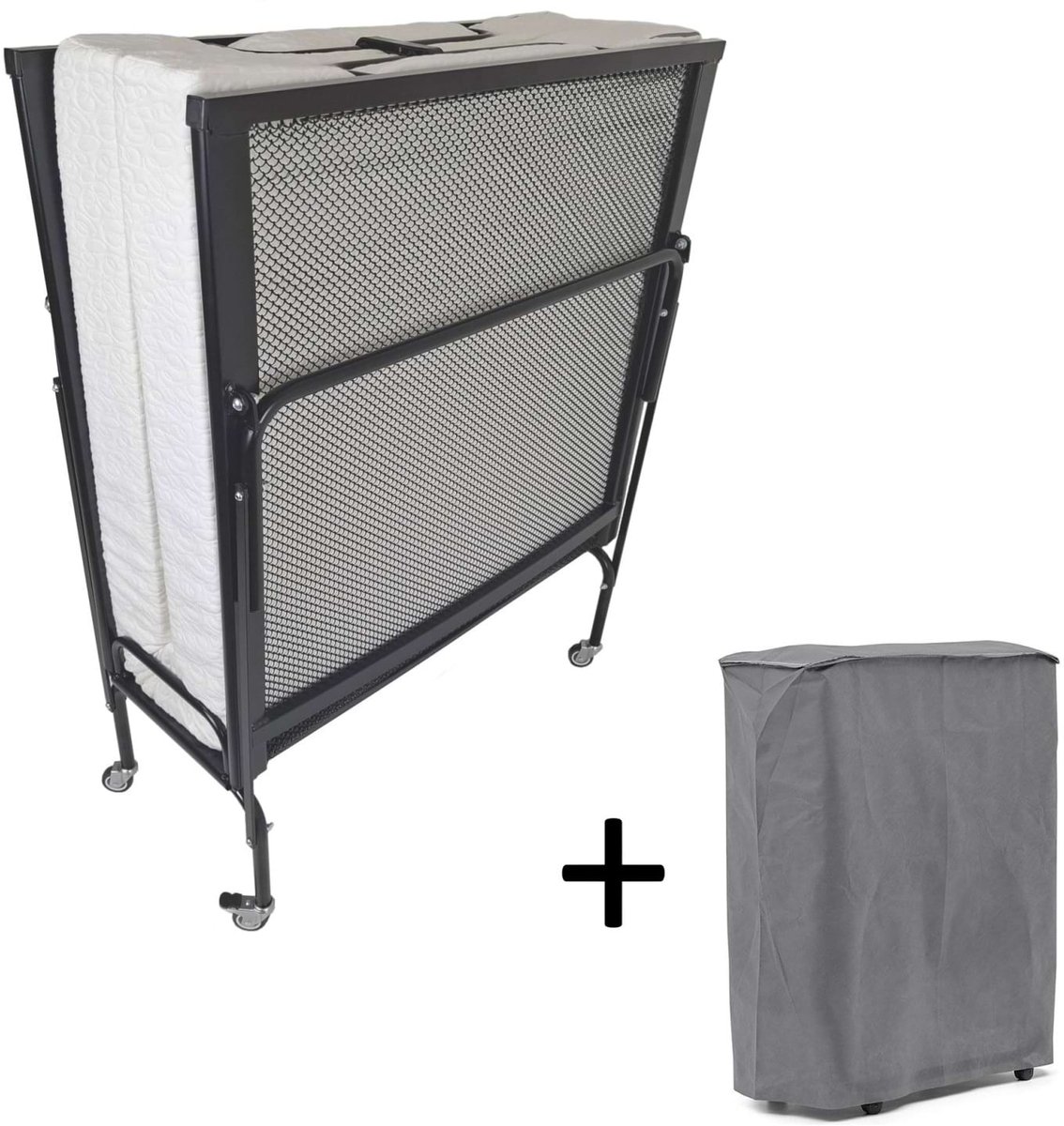 Vouwbed Spiraalbodem 90x200 inclusief Beschermhoes