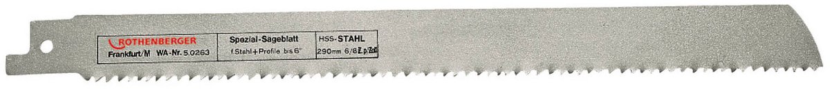 ROTHENBERGER Speciaal zaagblad voor buizen, 290x25x1,6 - 50263