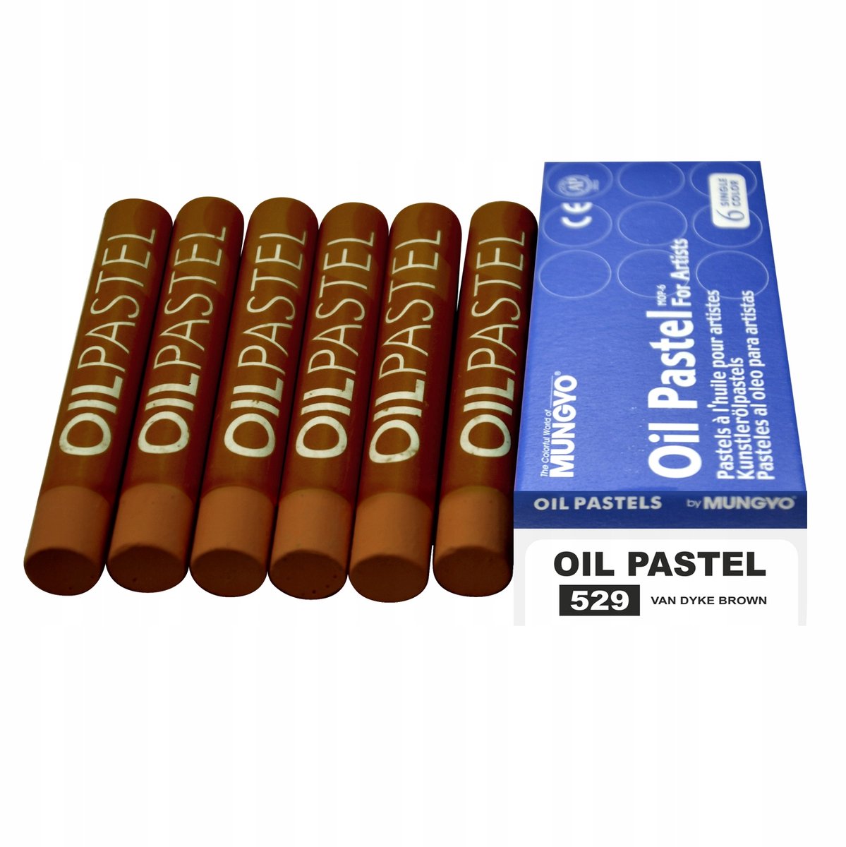 Mungyo Oliepastels Set - 6 Stuks - Van Dyke Bruin
