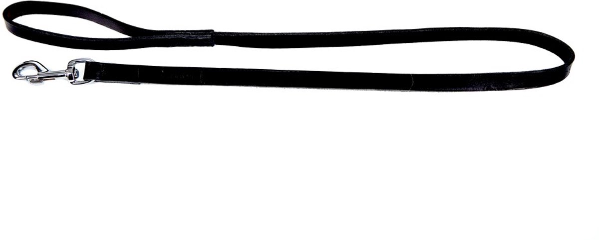Dingo Gear Zwarte Leren Hondenhalsband, 1.8cm Breed, 120cm Lang