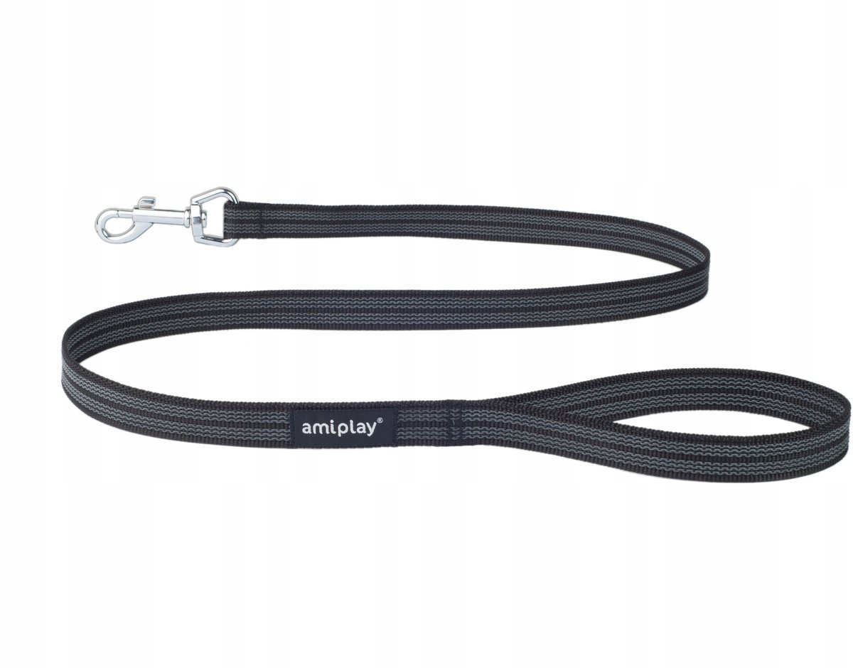 Amiplay Rubber Hondenlijn Klassiek 1,2m S/M - Antislip Grip