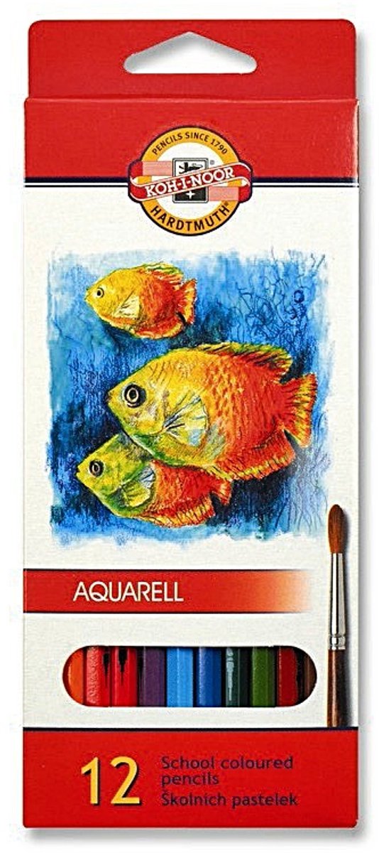 Koh-I-Noor Mondeluz aquarelkrijt - 12 stuks