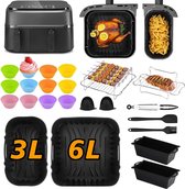 Accessoires de vêtements pour bébé Airfryer DailySupplies® : papier sulfurisé, plateau en Siliconen , panier, Spatules , grille de four