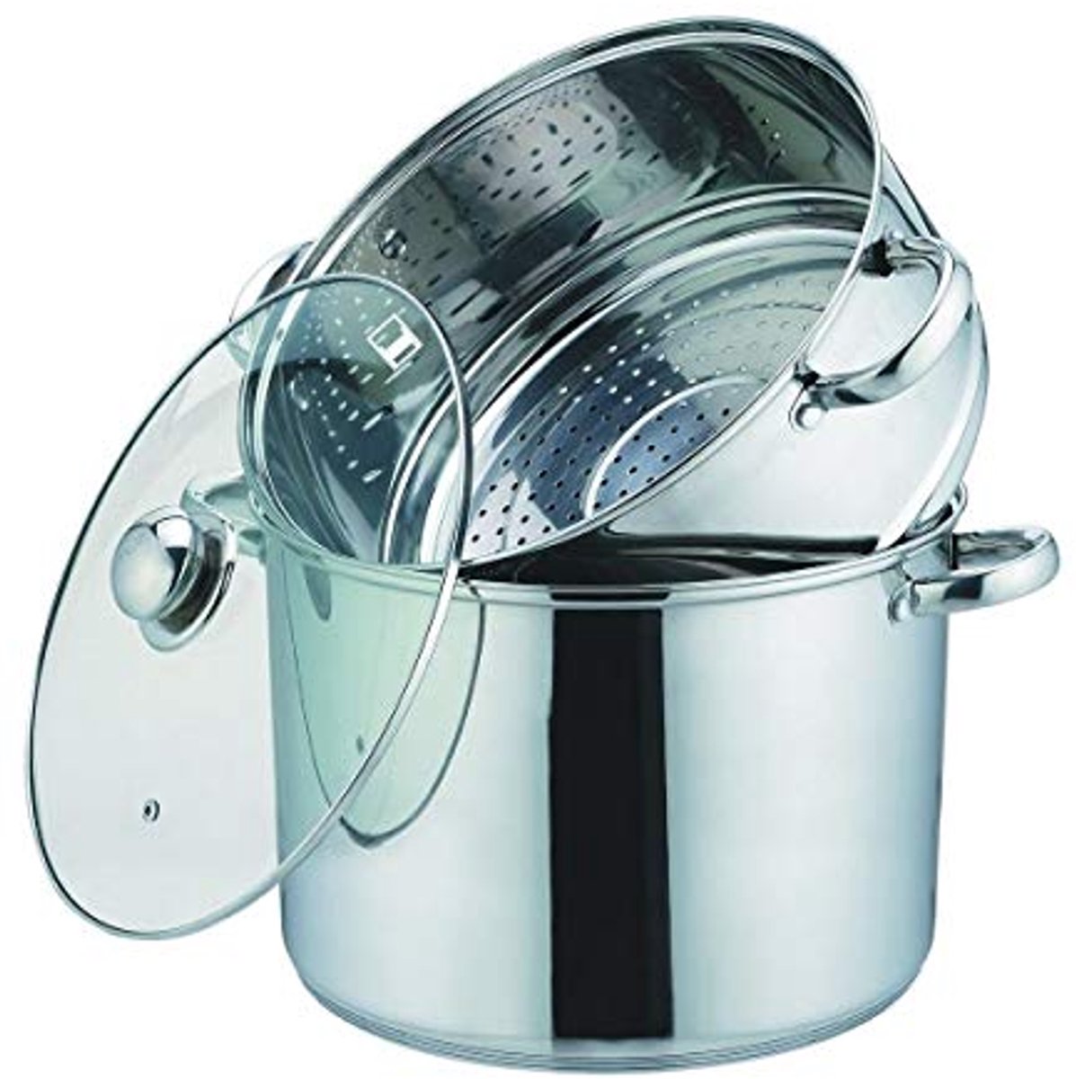 Couscoustop/Stoompan - 3 In 1 Kookpan, 26 Cm Diameter, 10 Liter, Roestvrij Staal, Voor Alle Warmtebronnen