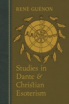 Boekcover met de titel 'Studies in Dante & Christian Esoterism' van René Guénon. Centraal een gouden cirkel met symbolen en vogels.