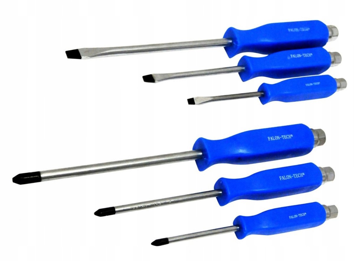 Set van 6 Schroevendraaiers met Aandrijfkop - Falon-Tech
