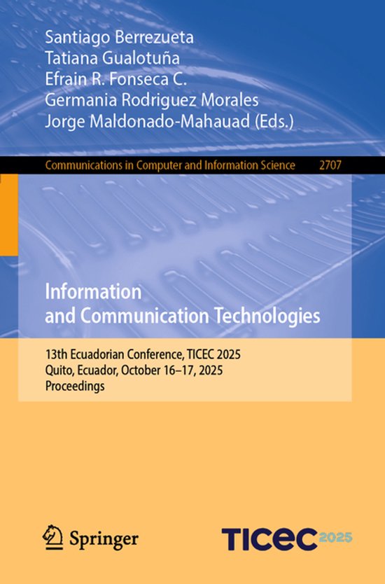 Communications in Computer and Information Science2707- Info ... - cover