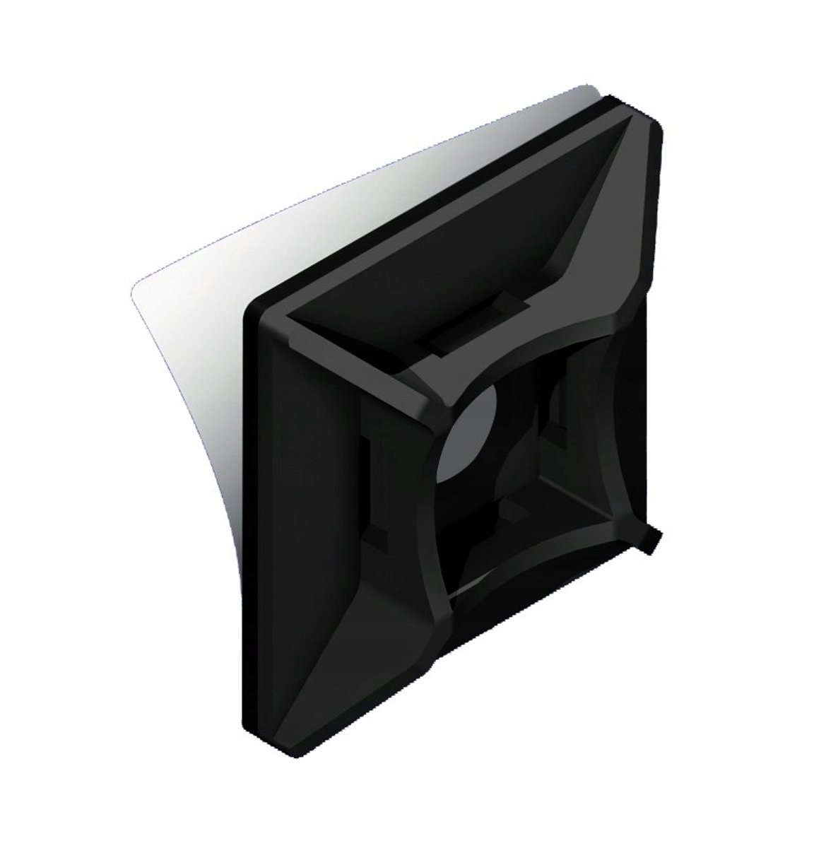 Zwarte zelfklevende UV-montagevoetjes voor kabelbinders (100 stuks)