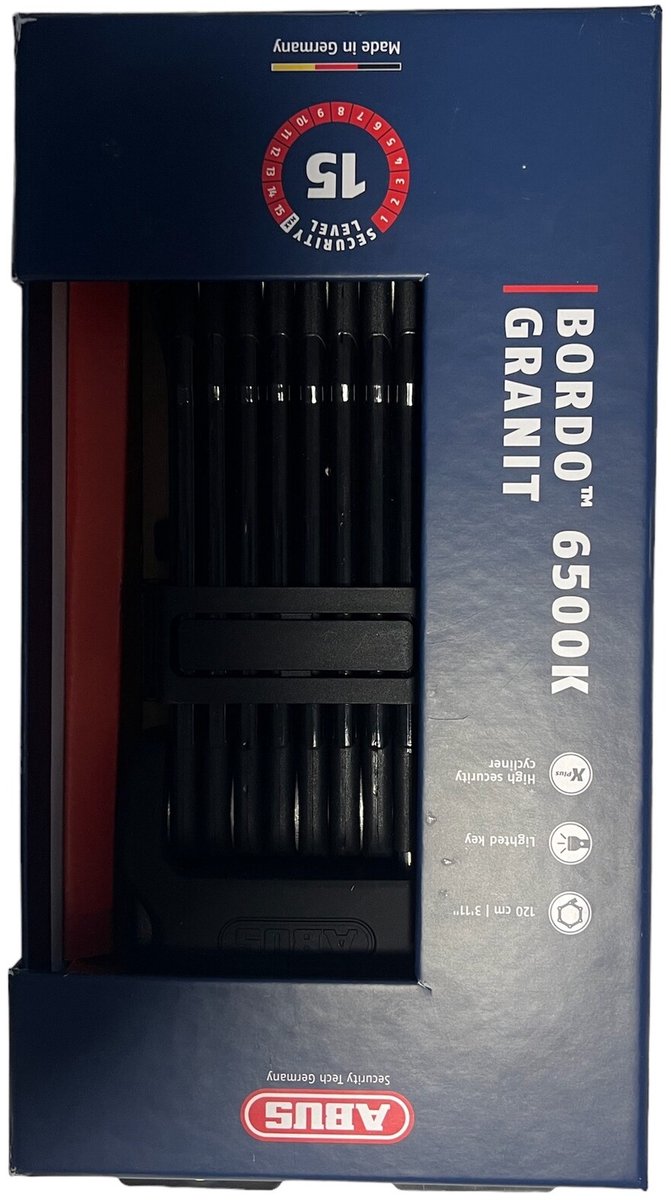 ABUS Vouwslot Bordo Granit X Plus 6500K SH 90cm zwart | ART-2