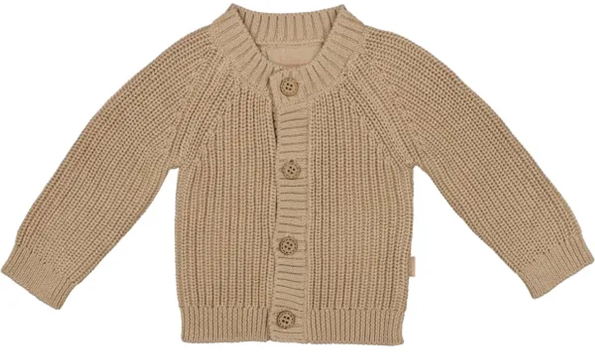 Bess Jongens baby vestje zand Gebreid maat 56
