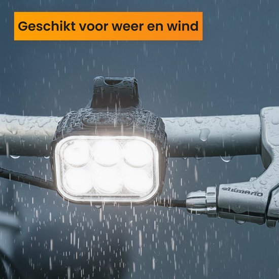 R2B Fietslicht Voor en Achter - Fietslamp USB-C Oplaadbaar - Fietslampjes LED Set Wit en Rood - Fietsverlichting Waterdicht - Voorlicht & Achterlicht Fiets van R2B — afbeelding 2