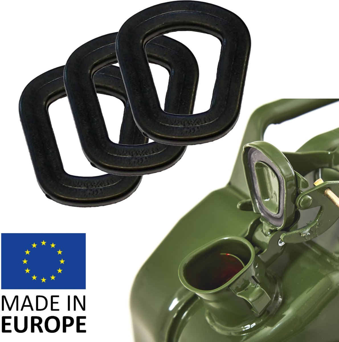 BW® 3x vervangende afdichting voor schenktuit voor brandstoftanks metalen benzinetanks - 3 stuks - Gemaakt in Europa