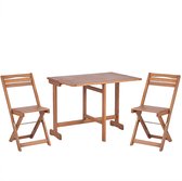 Beliani LENOLA - Ensemble de balcon - couleur bois clair - bois d'acacia