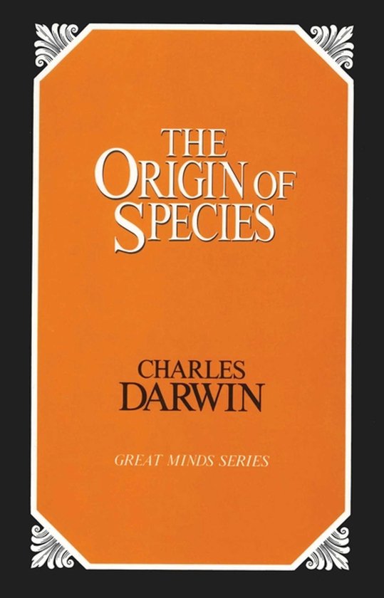 The Origin of Species, Charles Darwin, Great Minds Series, couverture orange.