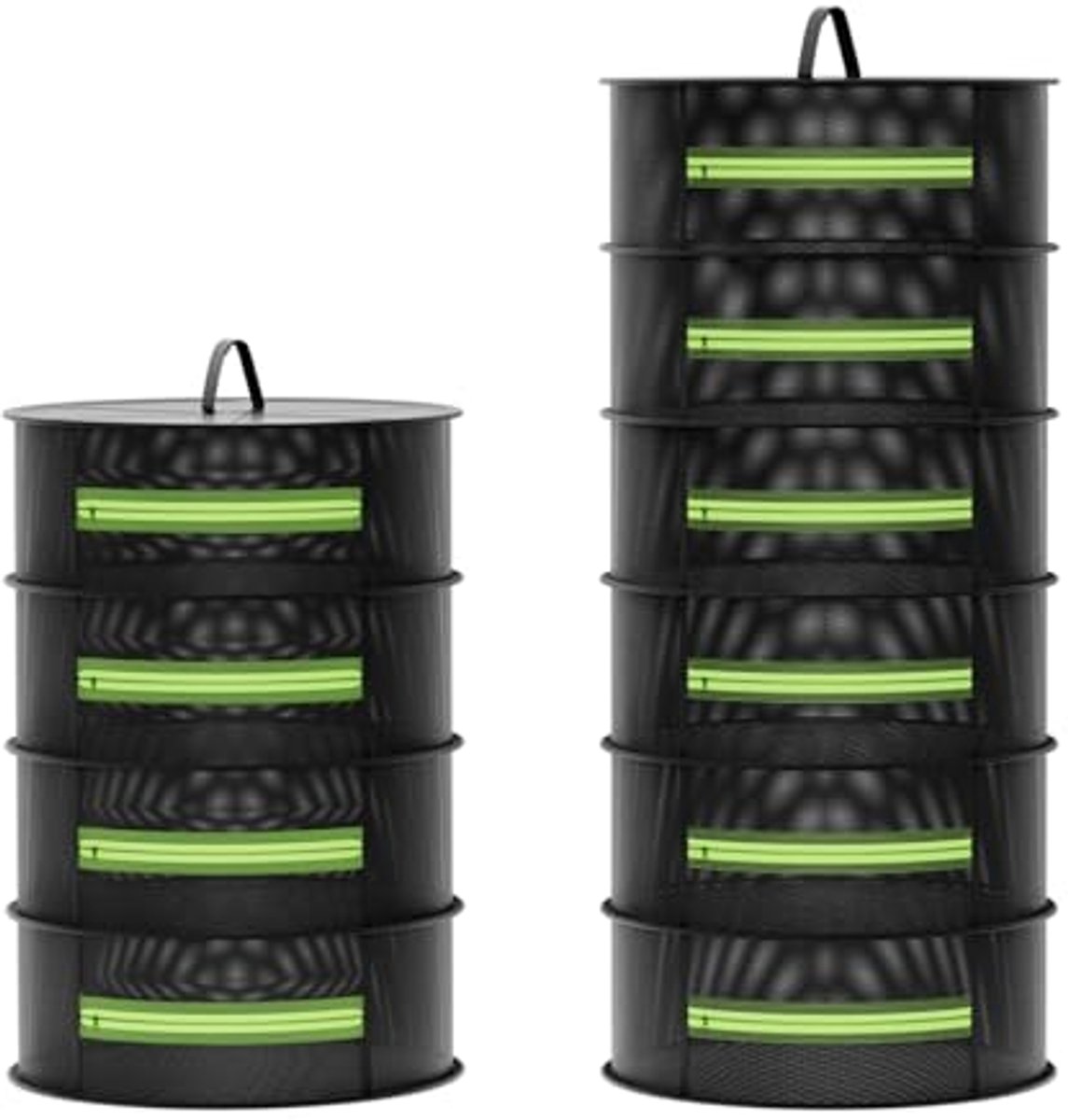 Opvouwbaar Droogrek voor Planten en Kleding - 4 Lagen Zwart Ø45cm