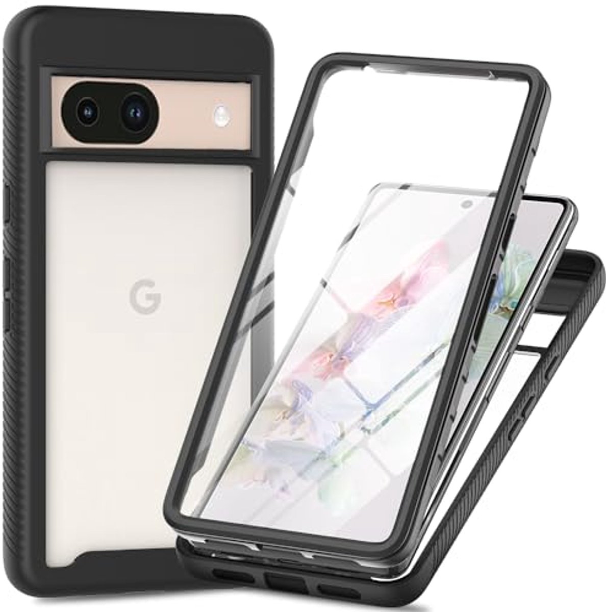 360° Bescherming Transparant Schokbestendig Hoesje voor Google Pixel 8A