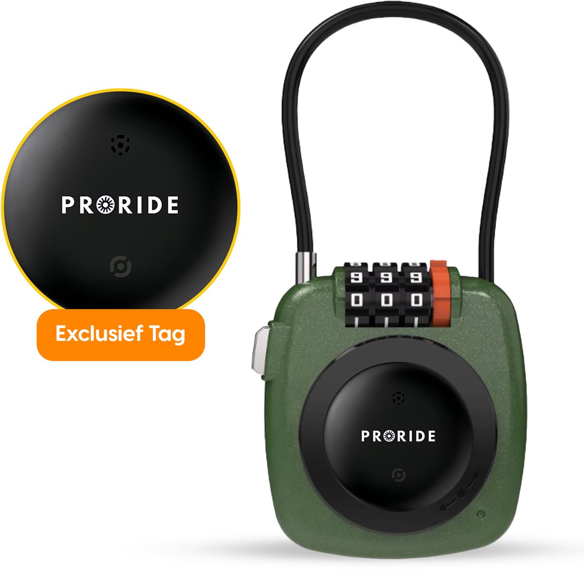 Proride® Hangslot – Kofferslot 3-cijferig – Reisslot – Kabelslot - Cijferslot – Tag apart verkrijgbaar – Kofferslot – Skislot – Slot voor Reiskoffer – Groen