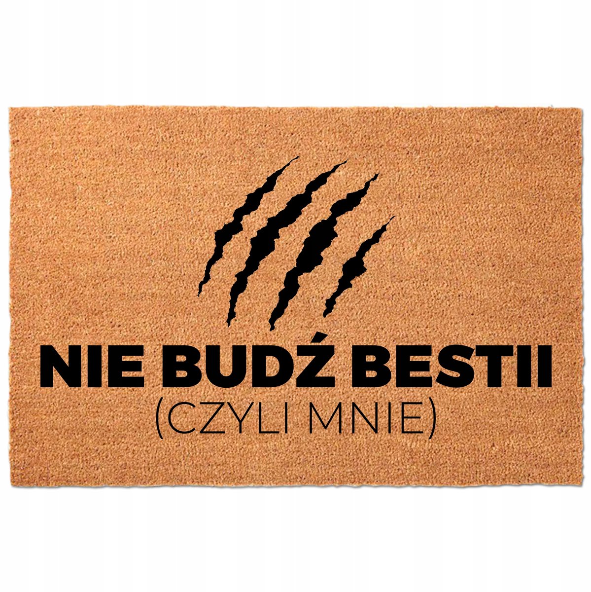 Kokosmat 40x60 Beige - Grappige Deurmat 'Don't Wake Up'