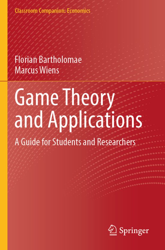 Classroom Companion: Economics- Game Theory and Applications - cover
