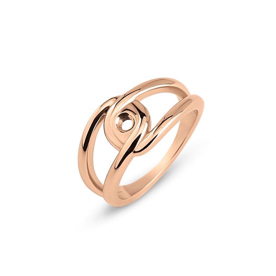 Rosekleurige ring met een gedraaid design, geïnspireerd op de Melano Twisted Tori collectie.