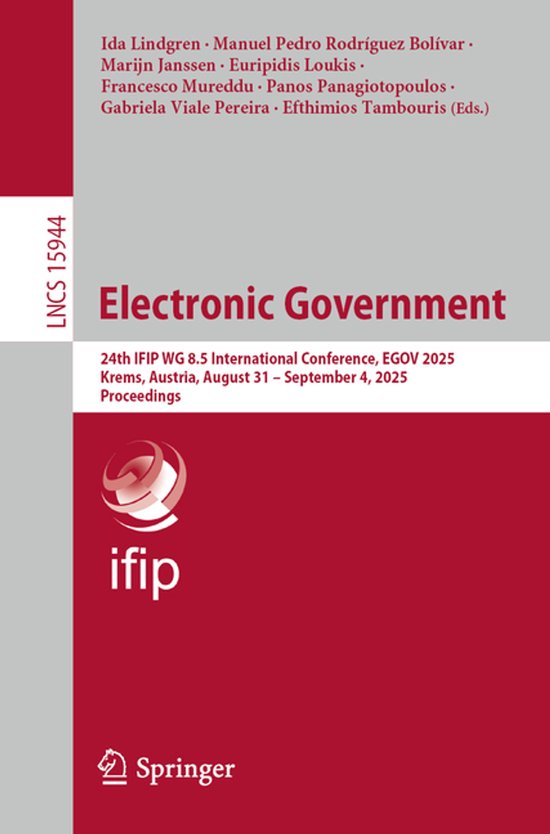 Lecture Notes in Computer Science15944- Electronic Governmen ... - cover