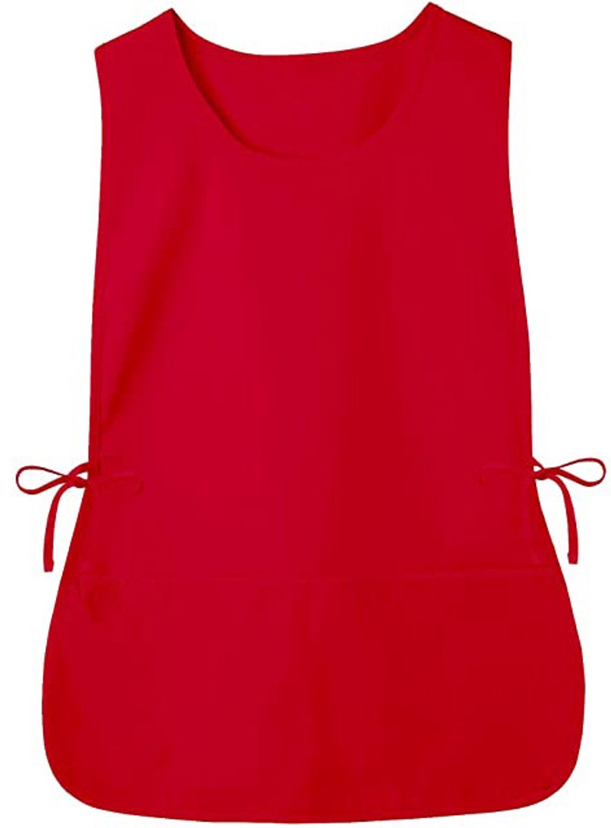 Schort voor hemd, mouwloos over de schouder, overall vest, terug te dragen schort, rood