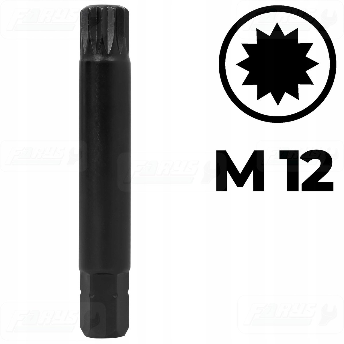 Splinebit M12 75mm S2 - Duurzaam Gereedschap