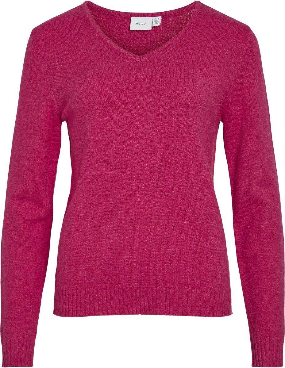 VILA - VIRIL V-NECK L/S KNIT TOP - NOOS - Dames - Gebreide truien