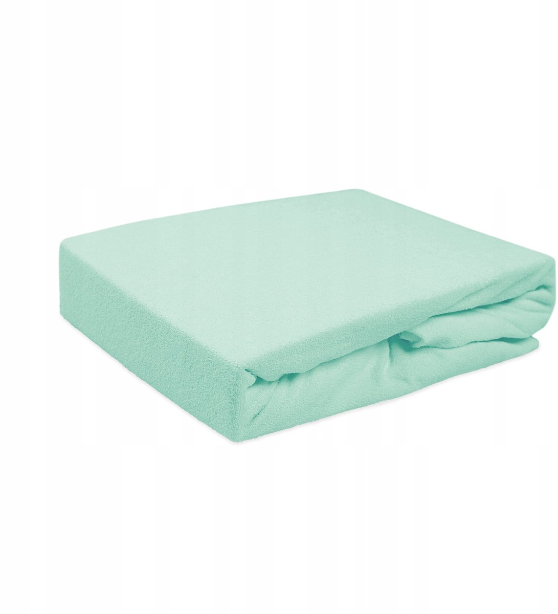 Badstof hoeslaken met elastiek 60x120 cm - Zeegroen